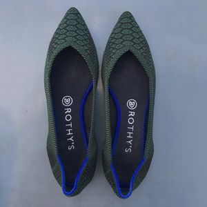 🐍Rare & Retired Rothy's Green Python The Point